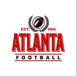 Retro Atlanta Football Vintage Crest Posters and Art